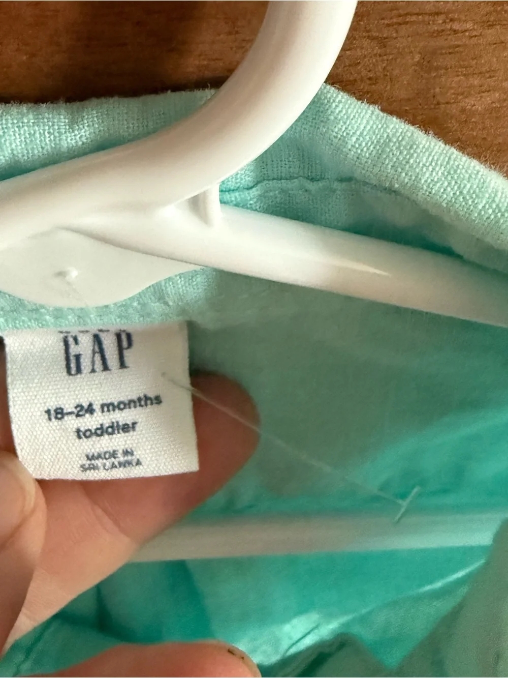 GAP Light Aqua Button-Down Shirt for Toddler
